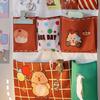 Multifunctional Storage Hanging Bag Toilet Paper Bags Wardrobe Hanging Underwear Cute Storage Bag Wall Hanging Punching Bag