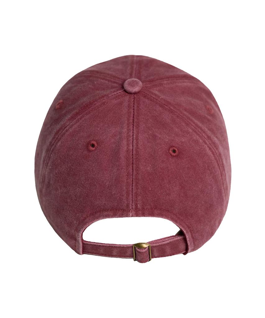 Hebeles Sketch Stone Washed Ball Cap - Burgundy