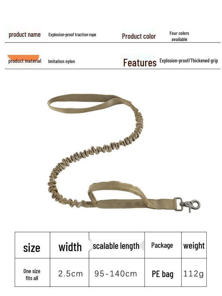Outdoor Tactical Nylon Dog Collar with Liftable Handle