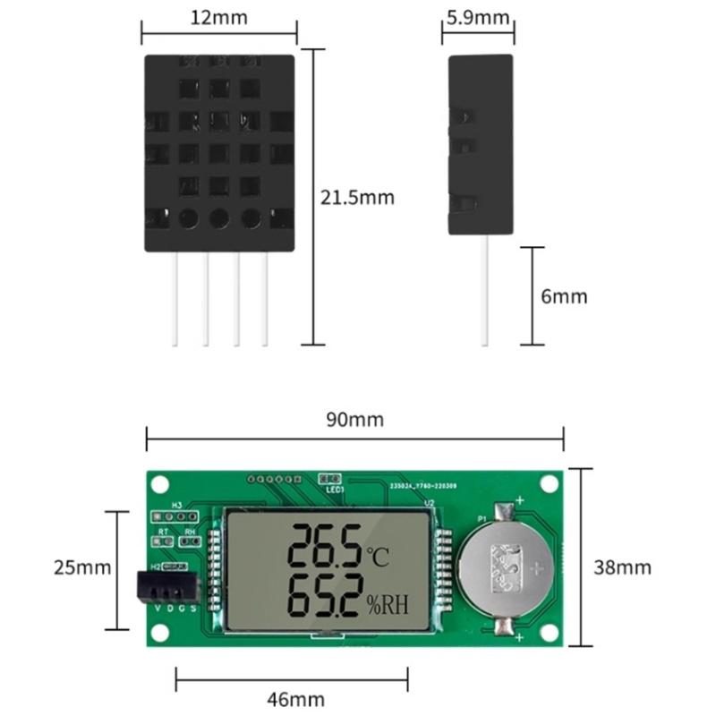 Low Power Digital Temperature Humidity Module Featuring Real Time Display For Intelligent Home Automation