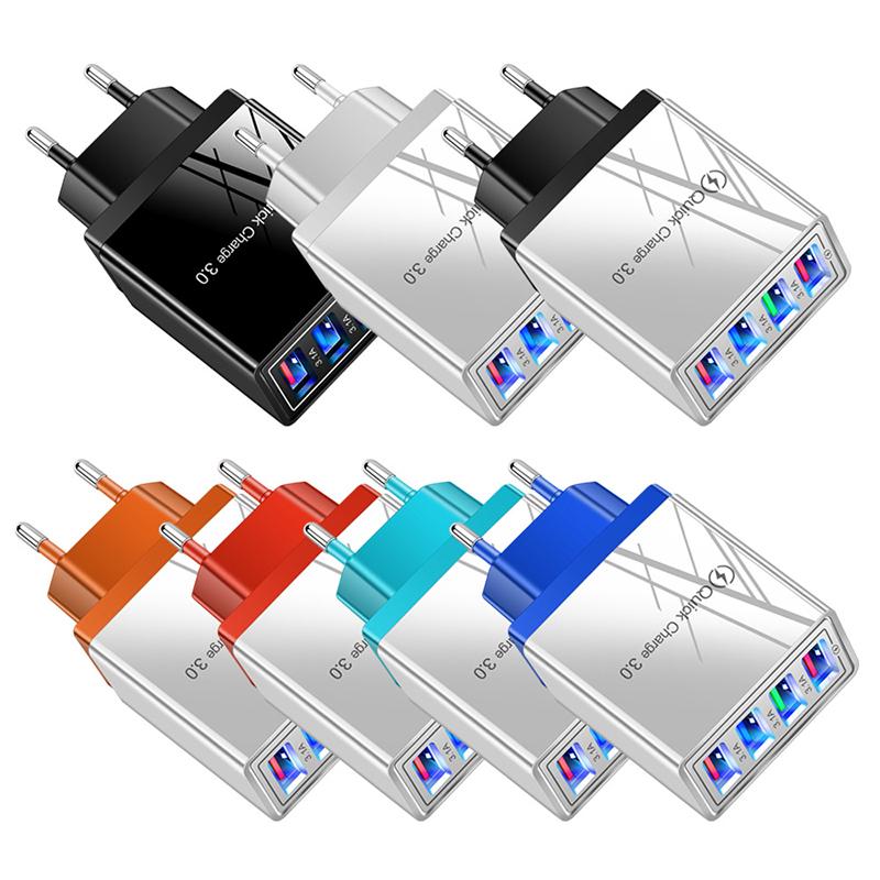 Eu Us Plug Usb Charger Multi Port 4 Usb Quick Charging For Phone Adapter Tablet Portable Wall Charger Fast Charger For Poco