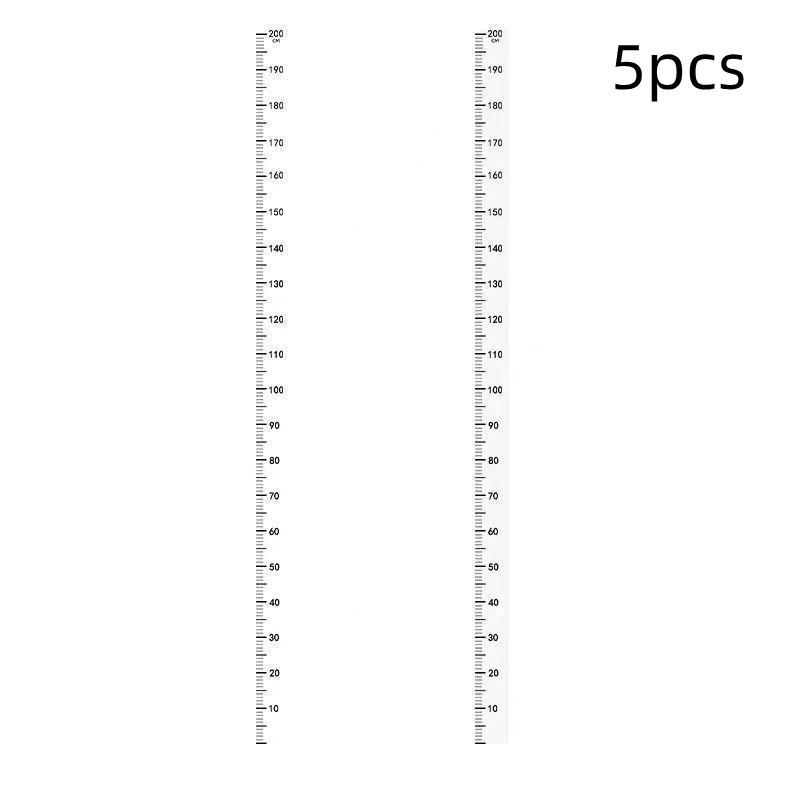 2Meter Transparent Height Sticker Household Waterproof Measuring Ruler Self-Adhesive Children'S Height Measurement Stickers 5Pcs