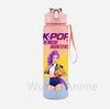 Anime K-Pop Demon Hunters Character Water Cup Large Capacity Outdoor Portable Rope Drinking Bottle Gift for Boys and Girls