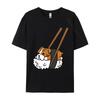 Funny Sushi English Bulldog Tshirt Vintage Tshirt Oversized Cool Tops Tees Cotton T Shirt for Students Crazy