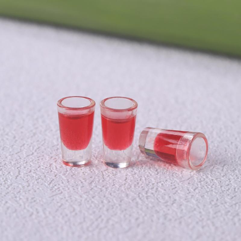5Pcs Mini Dollhouse Cute Resin Juice Play Food Decorative Toys