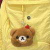 Anime Apple Orange Rilakkuma Kawaii Cute Plush Keychain Backpack Pendant Decoration Doll Couple Best Friend Girl Birthday Gifts