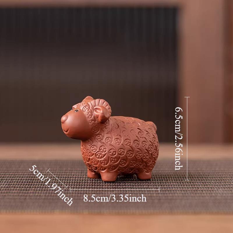 

1pc Purple Clay Sheep Tea Pet Desktop Carving Mini Ornament Nourishing Tea Ceremony Accessories Chinese Tea Play Ornament