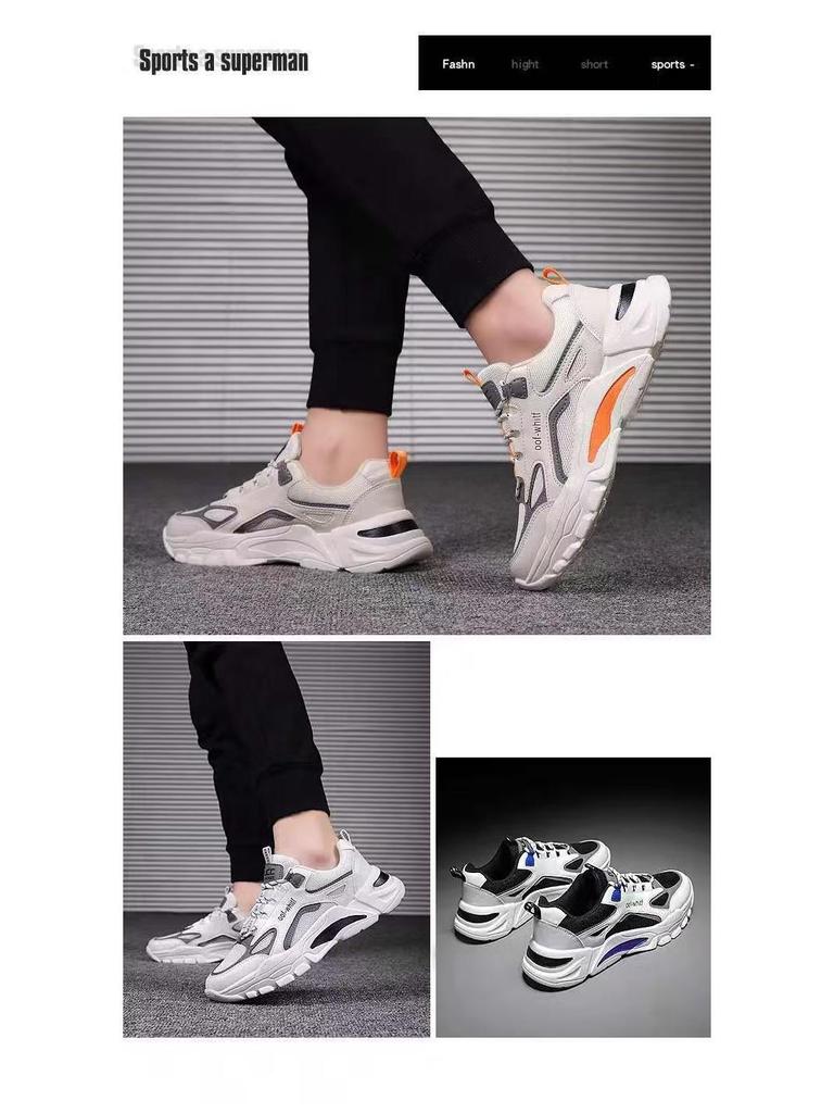 Men's Versatile Summer Sports & Casual Shoes: Chunky Sole, Running, Travel, Dad Style. Ideal for Middle School Students.