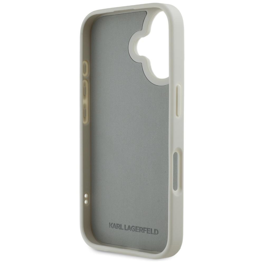 Karl Lagerfeld Hc 3D Rubber Double Heads Case For Iphone 16 Beige
