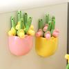 Magnetic Tulip Storage Box Refrigerator Magnets Wall-Mounted Organizer with Clip Bags No-Drilling Kitchen Rack Holder for Spices Utensils Space-Saving