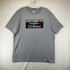 L.L.BEAN Heren Licht Getailleerd Grafisch T-shirt Top Middelgrijs Dun Lichtgewicht