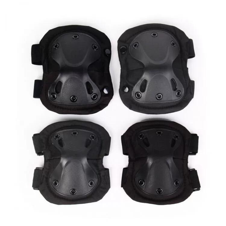 Tactical CS Paintball Game Gear Hard Shell Knee and Elbow Protective Pads One Size Guard for Skateboarding Cycling Safety