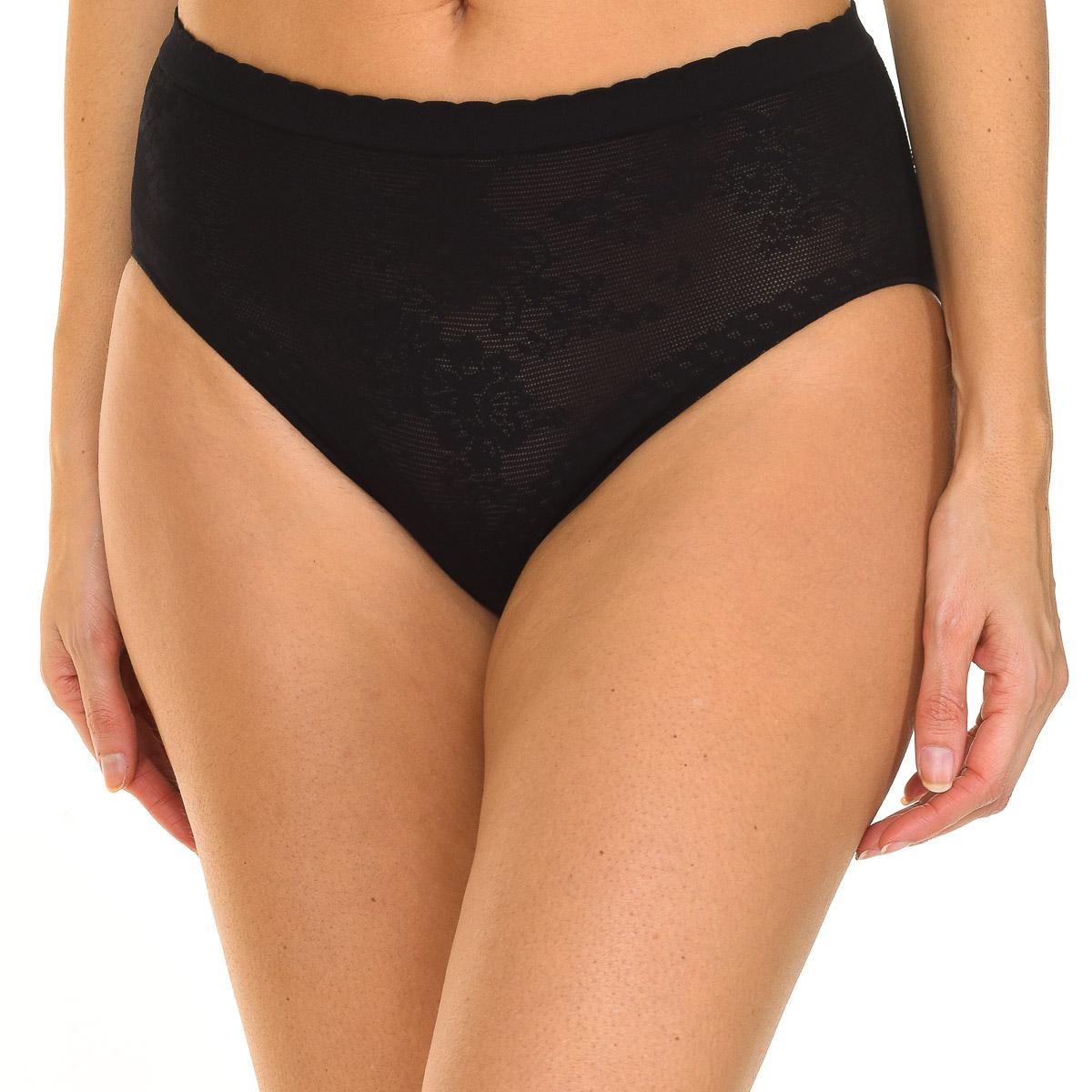 Braguita Midi Sin Costuras de Encaje 312147 para Mujer S/M negro