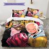 One-PunchMan Pattern Bedding Quilt Set Quilt Cover Pillowcase Home Decoration Birthday Gift (1 * Duvet Cover + 2 * Pillowcase, Without Core)