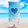 2D Colorful Starfish Polyester Beach Towel Quick Dry Ocean Theme Bath Towel for Summer Vacation Swim Pool Travel Sand Blanket