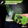 Portable Emergency Hand Radio with LED Flashlight and AM/FM Radio USB Rechargeable, Solar Powered, Camping, Hiking, Outdoor Adventure