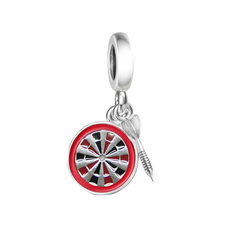 

FC Jewelry Fit Original Pan Charm Bracelet 925 Silver Game Play Kite Dart Board Movies Film Camera Bead For Making Berloque