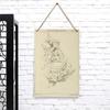 Vintage European Mythological Figure Line Sketch Metal Iron Painting Living Room Study Decorative Mural