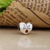 925 Silver Heart Series Four Leaf Clover Charms DIY Bracelet Necklace Jewelry Gift for Women Sister Friendship