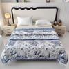 INS Skin-Friendly Washable Cotton Summer Quilt - Brushed Flannel Cooling Blanket for Dorms