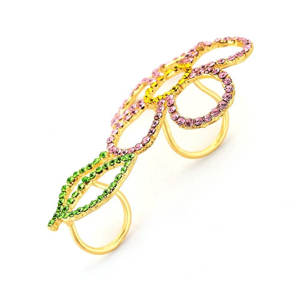 Rhinestone Exaggerated Drop Earrings Zinc Zinc Alloy Women Dangle Earrings Korean Style Ring  Girl Gift