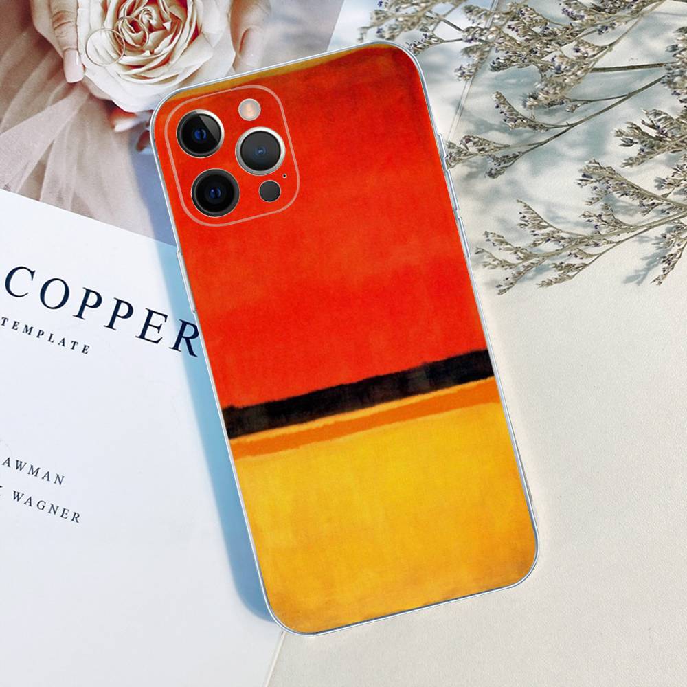 Abstract Art M-Mark R-Rothko Phone Case For IPhone 11 13 16 12 17 14 15 Pro Max Plus Soft Clear Back Cover Coque