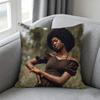 Black Girll Afro Pillow cover Soft Microfiber Pillowcase Home Sofa Decor Surprise Decorative printed
