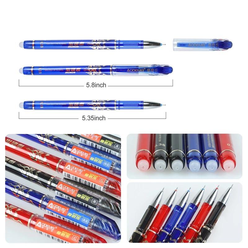 26 Pcs/Kit Kawaii Erasable Pens Blue/black/red 035mm Gel Pen Gel Ink Stationery School Writing Supplies for Notebook Office Stu