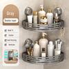 Bathroom Storage Rack No-Drill Corner Shelf with Strong Suction Cups Rustproof Shower Organizer Space-Saving Triangular Bathroom Shelf