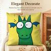 Kids Cartoon Cute Animal Cushion Cover Natural Linen Organic Fabric Double-Sided Printing Sofa Home Decor Gift Pillow Case