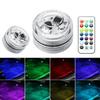 Luce Ambientale LED Adesiva Wireless per Interni Auto Telecomando Decorazione Lampada Atmosfera Tetto Auto Piedi con Batteria Colorata