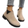 Fashion Women's Casual Fashion Round Toe Chunky Heel Suede Ankle Boots   Work And Anti-slip Simple comfortable versatile shoes