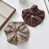 Korean Retro Leopard Print Scrunchie - High-End Hair Tie for Women