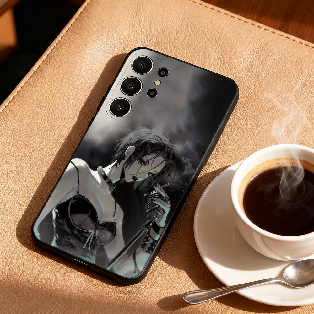 Мультяшный O-Oosaki Nana Чехол для телефона Samsung S26,S25,S24,S21,S22,S23,S30,Ultra,S20,FE,Lite,10,9,Черный Чехол Samsung S20ULTRA5G