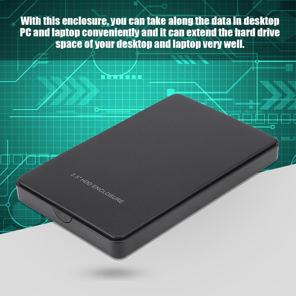 W25q720 2.5 inch USB2.0 SATA Mobile Hard Disk Box Case HDD Enclosure Free Screw Support 2TB (Not Inclube Hard Disk)