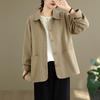 Plus Size Spring/Autumn Loose Casual Jacket for Middle-Aged Women