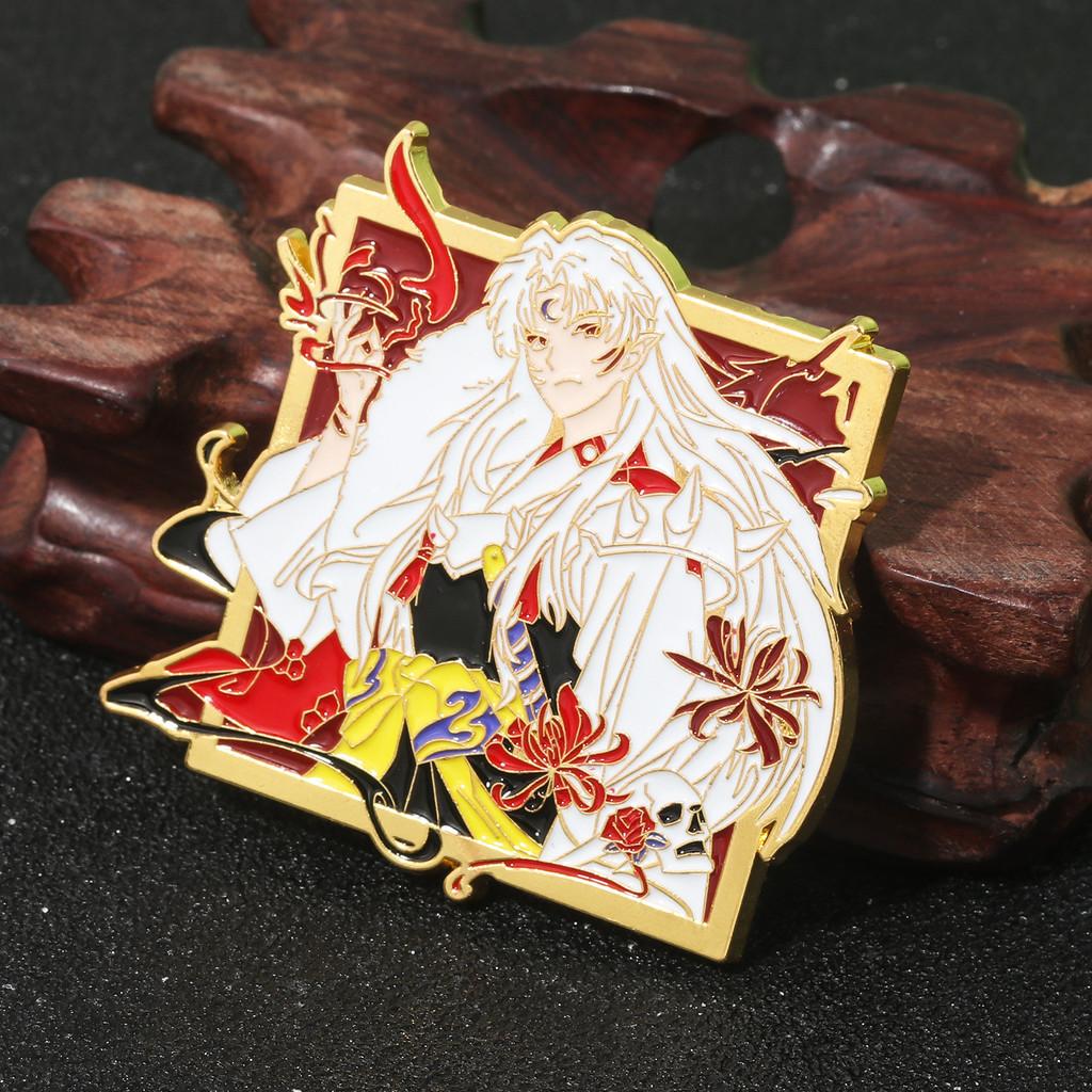 Inuyasha Sesshoumaru Character Chest Badge Alloy Pin For School Bags And Jackets