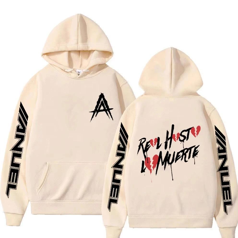 Bestselling Rapper Anuel AA Real Hasta La Muerte 2025 Fall/Winter Adult Hoodie Sweatshirt, Men's Hip Hop Loose Fit