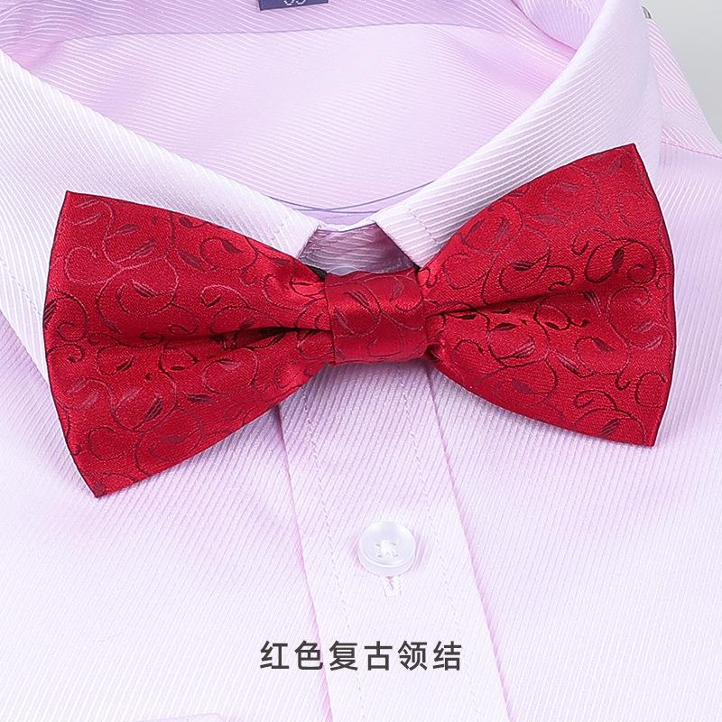 Bow Tie Wedding Male, Korean Groom Wedding Best Man Men British Bow Tie Burgundy Bow Red Bow Tie