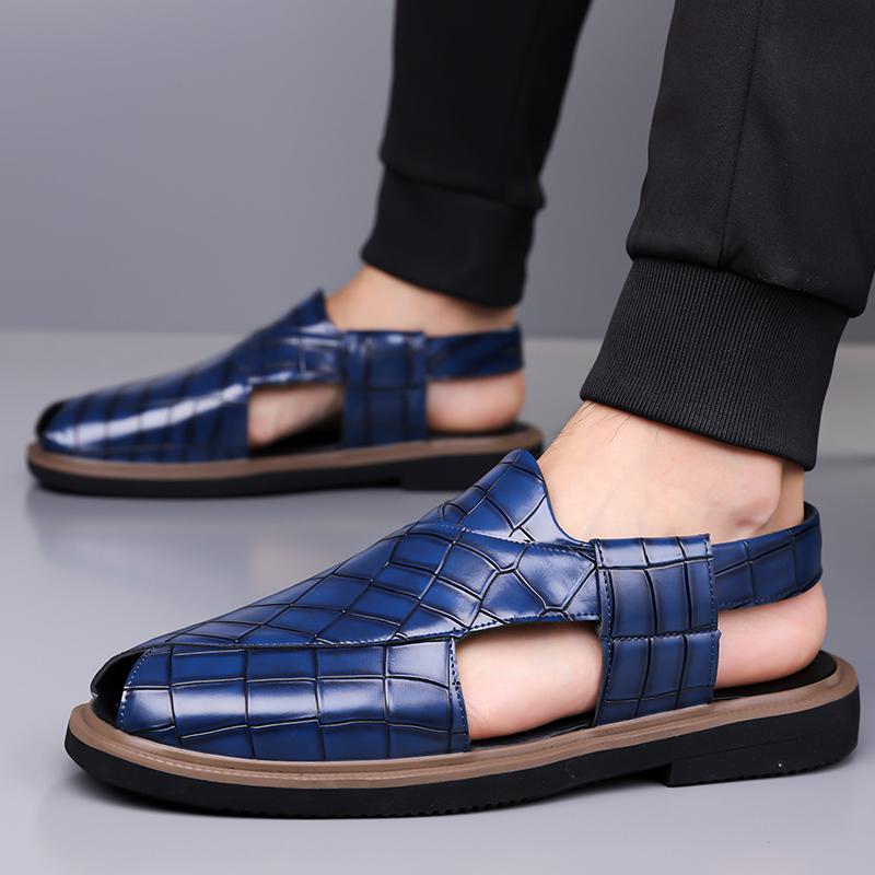 Men’s Sandals Mary Jane Dancing Shoes Dress Wingtip Wedding Stylish Formal Leather Prom Blazers Shoes Over Sized