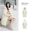 Semir Women's Chen Duling 90% Down Long Coat with Detachable Fur Collar