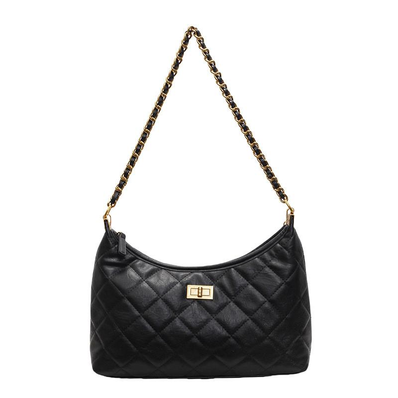 Classic Pocket Waterresistant Pu Chain Shoulder Bag For Urban Use