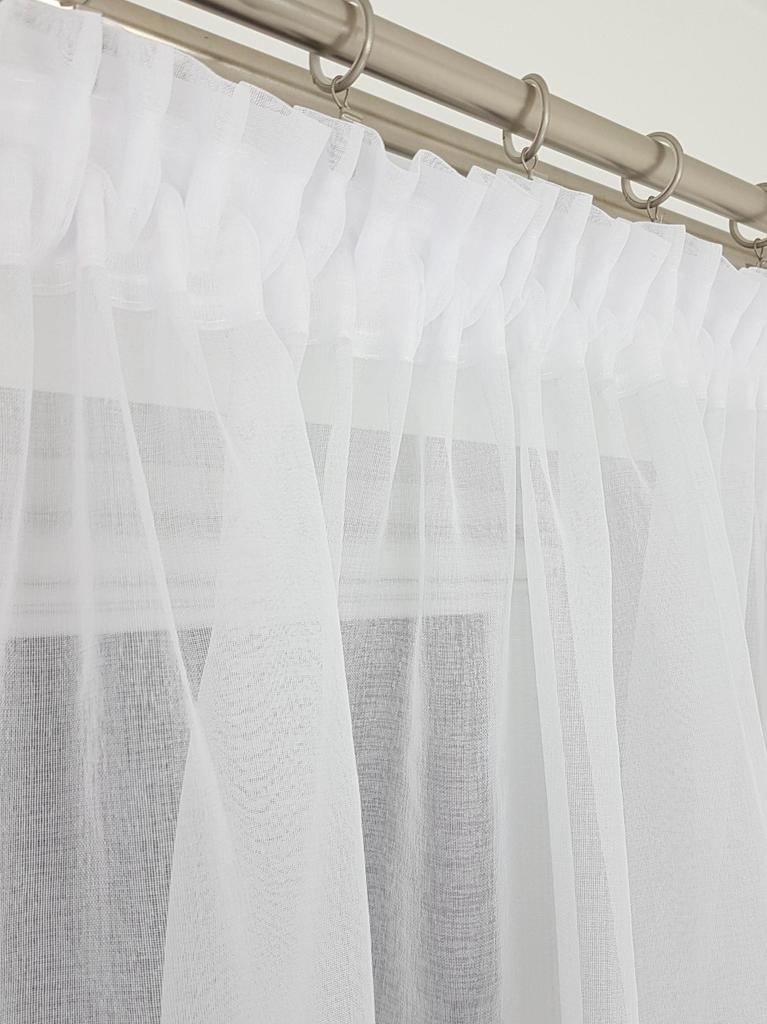 Ready-made Curtain Made of Sable Fabric with Double Guipure Lace 600x160 Cm