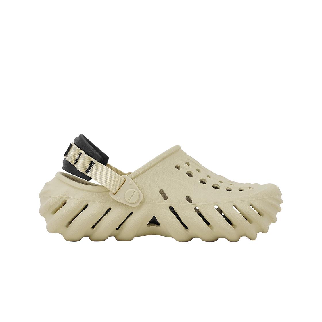 Crocs Women's Black/Cream Echo Clog Bone Unisex Sneakers 207937-2Yj Cm