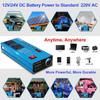 Car Solar Inverter DC 12V 24V To AC 220V 500W Power Inverter Voltage Transformer Converter 4 USB LED Display for Car Home