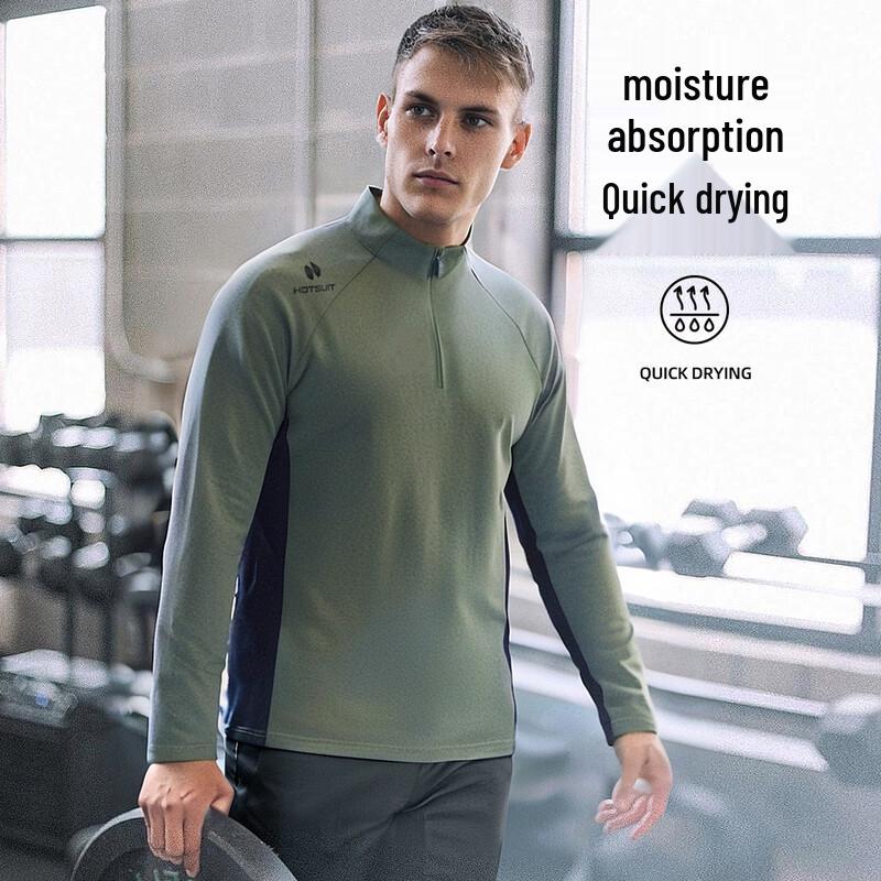 HOTSUIT Men s Half-Zip Long Sleeve Outdoor Sweatshirt 2XL