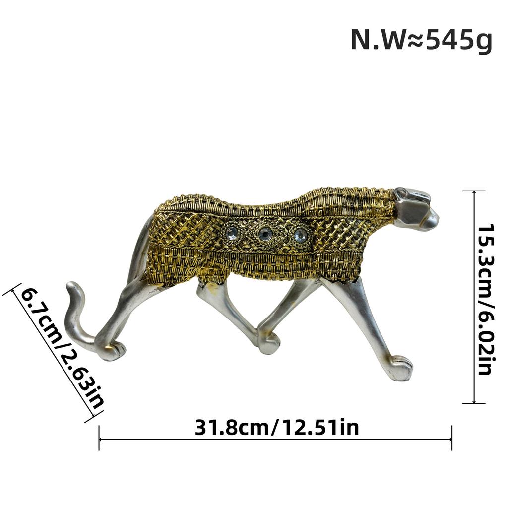 Resin Wax Leopard Home Living Room Office Model Room Decoration Craft Ornaments Creative Decoration