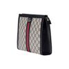 Gucci Ophidia Logo Stripe Canvas And Leather Clutch Unisex clutch Blue 625549-96IWN-4076