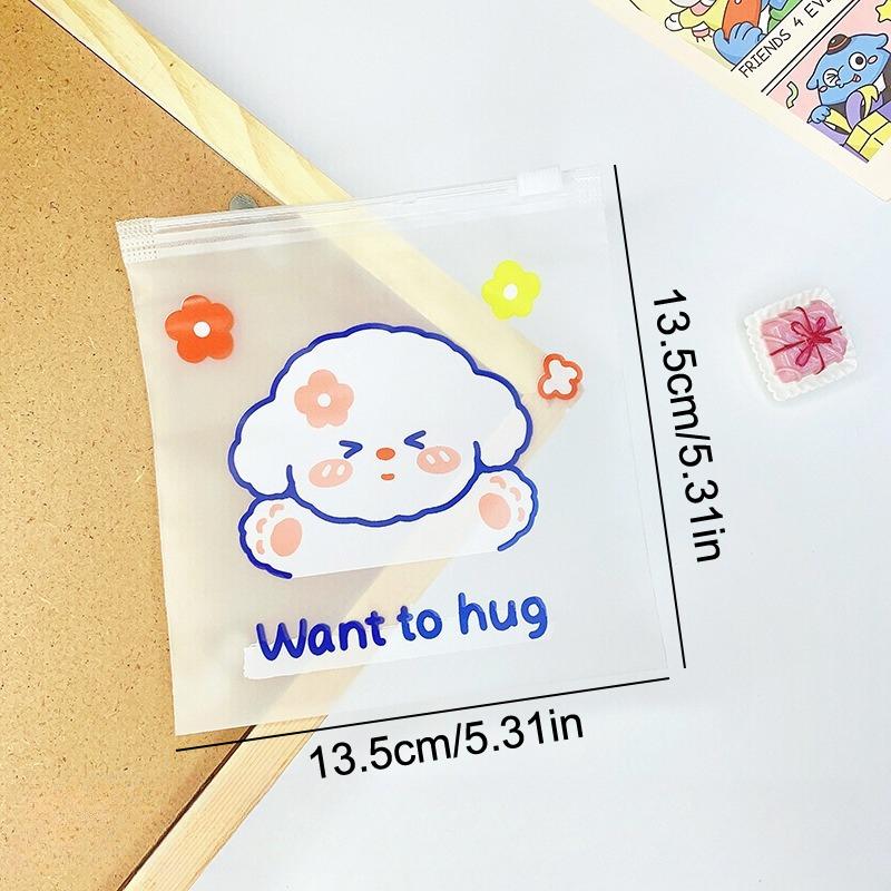 

10 шт. Милый мультяшный герметичный пакет Пакет для закусок Самозапечатывающийся пакет Пакет для упаковки пищевых продуктов Пакет для упаковки печенья и конфет Герметичный пакет