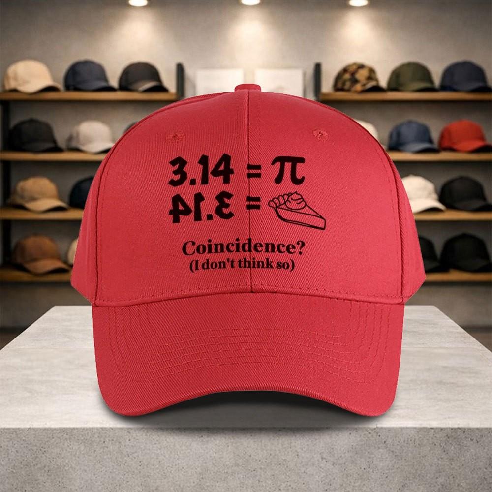 Pi Day Math Humor Baseball Cap Adjustable Polyester Sun Hat for Unisex Daily Wear